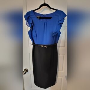 Alyx Blue and Black Ruffle Dress